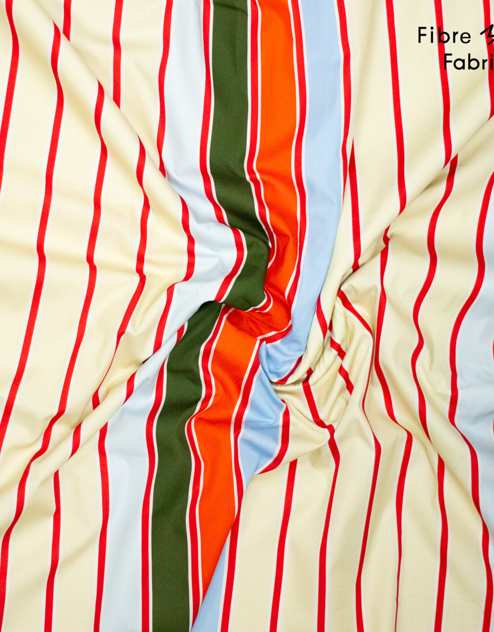 Fibre Mood Poplin Stripes - Sylva