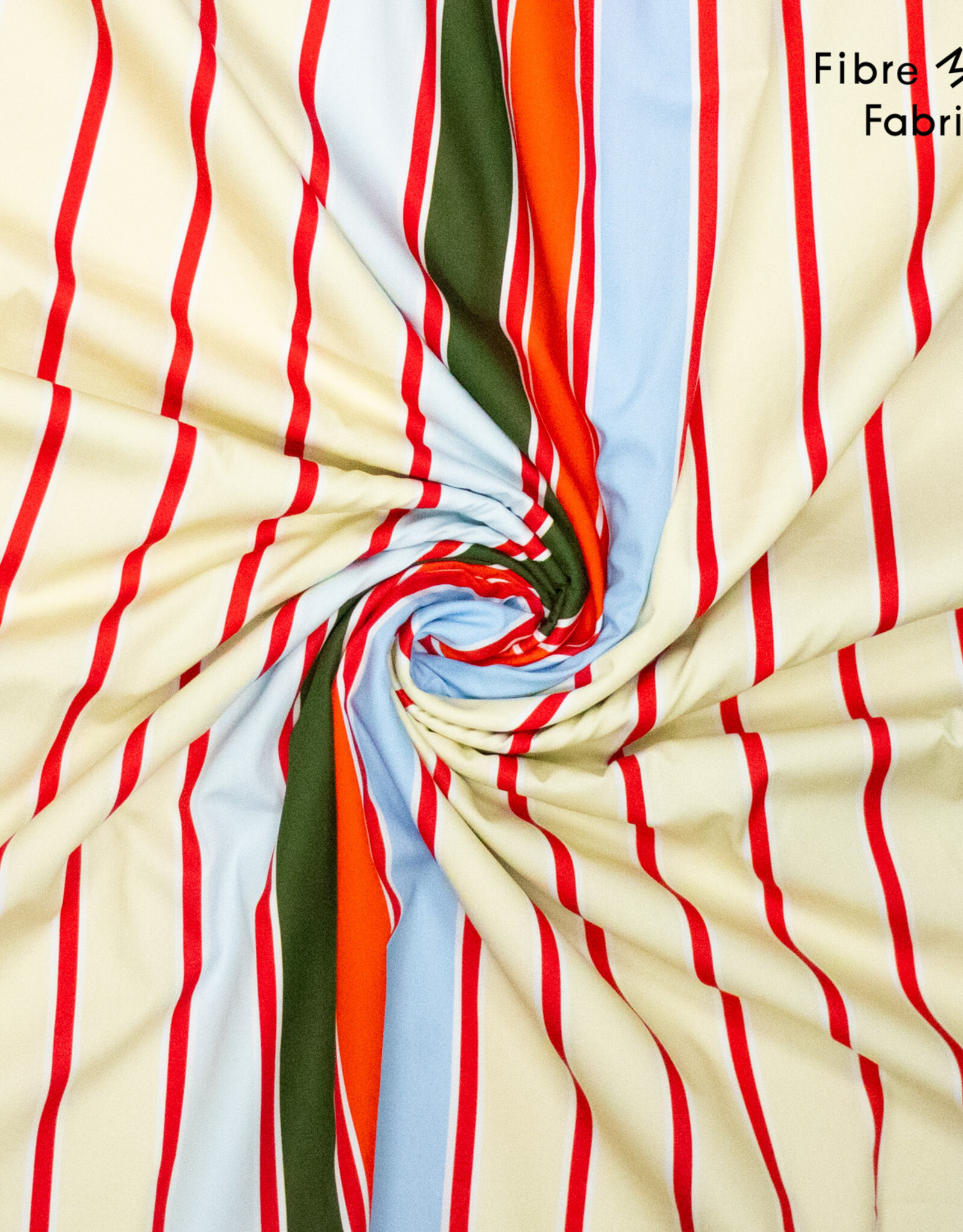 Fibre Mood Poplin Stripes - Sylva