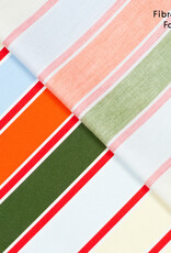 Fibre Mood Poplin Stripes - Sylva