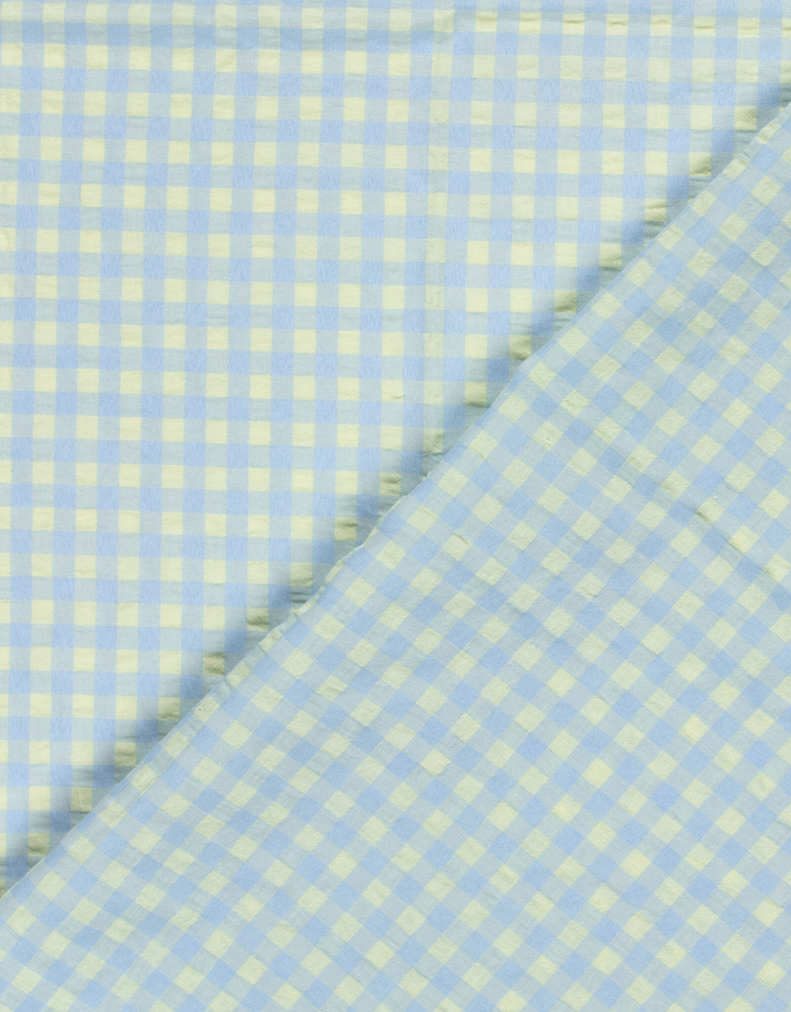 Seersucker - Vichy - Licht Blauw