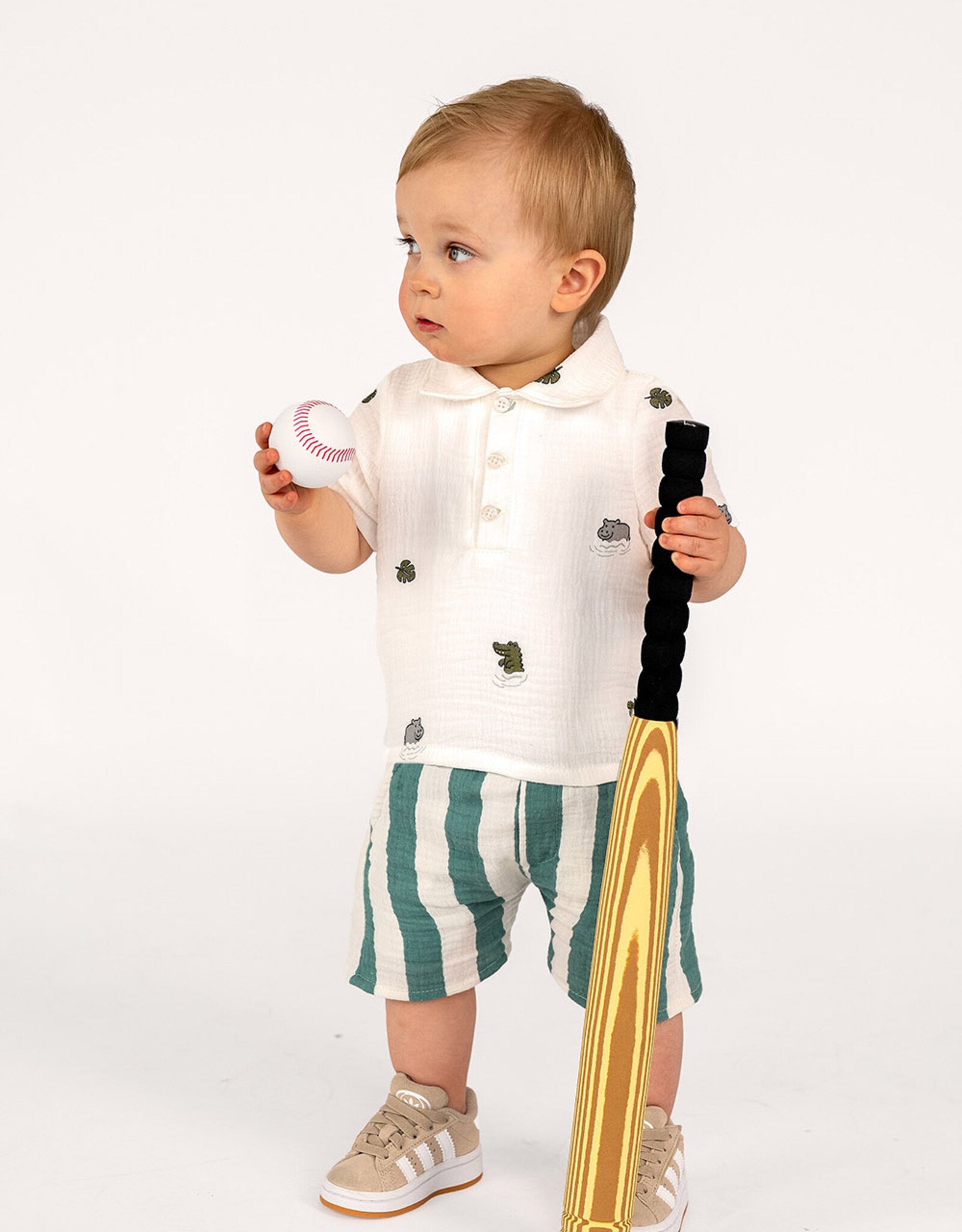 Double Gauze - Stripes Teal