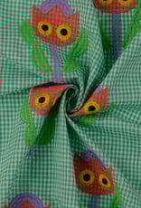 Katoen broderie - Tulip Groen