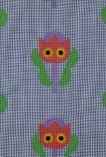 Katoen broderie - Tulip Blauw