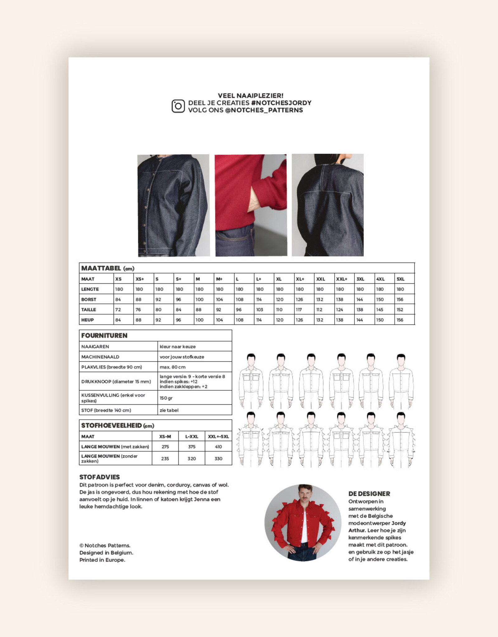 notches Patroon - JORDY vest