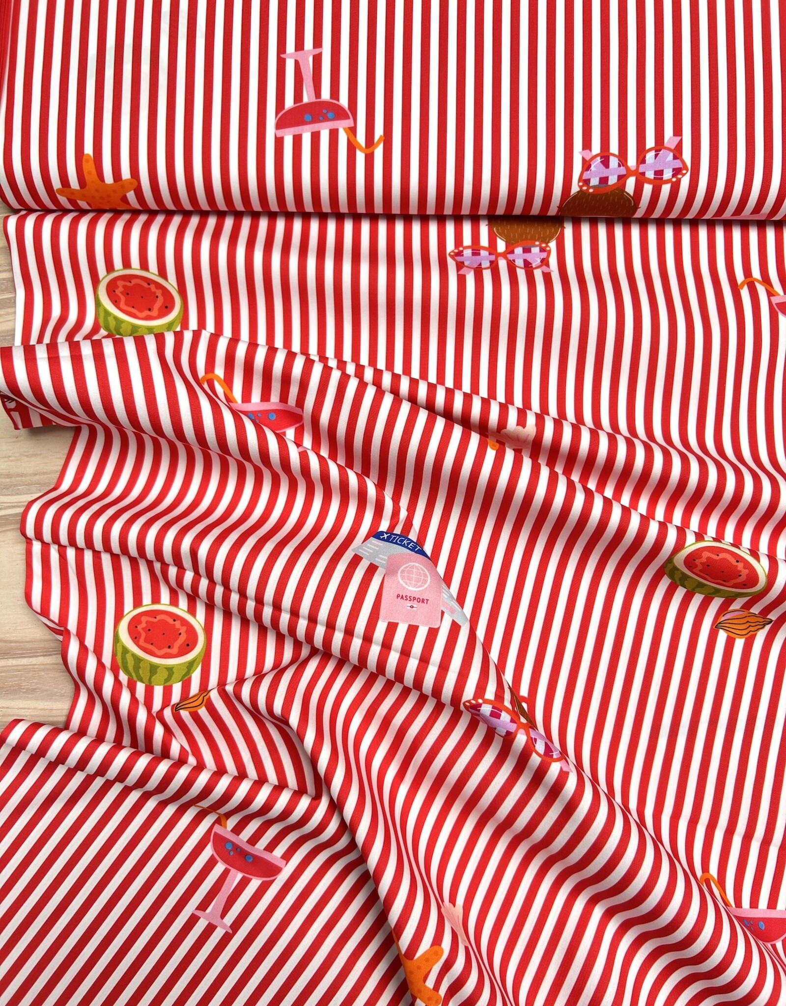 Poplin - Ticket to the sun - Red