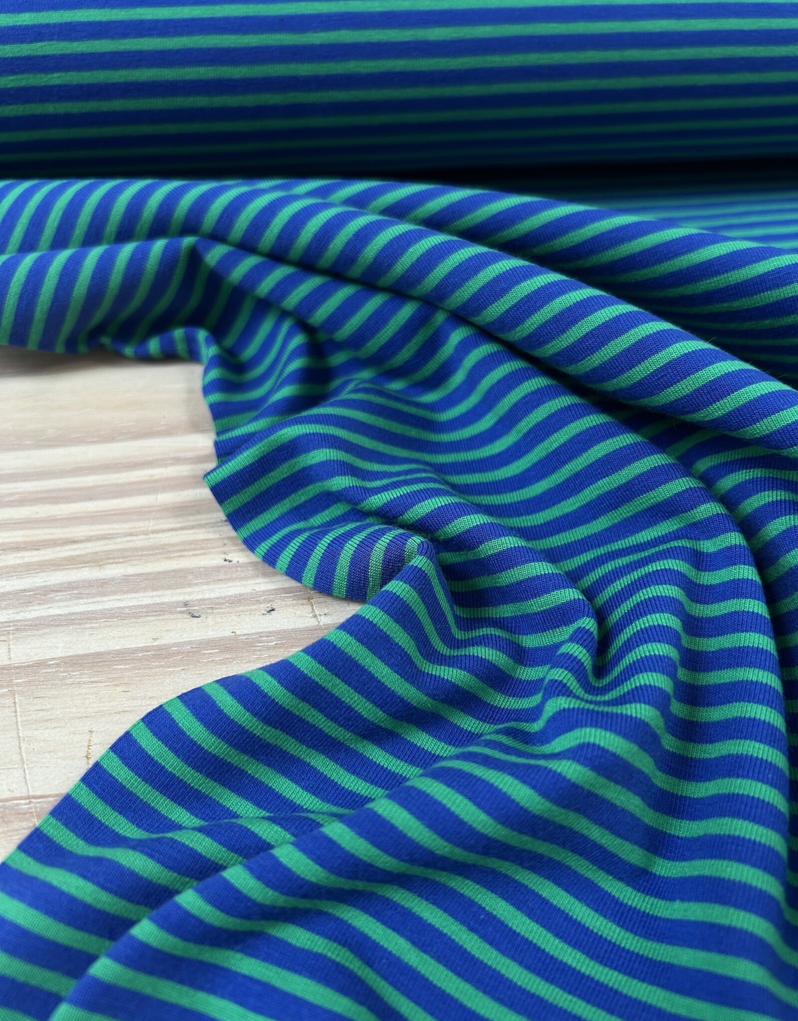 Tricot - Streepjes - Blauw en Groen