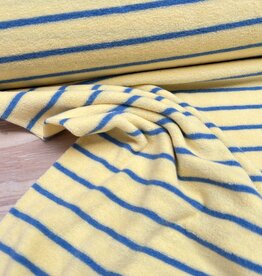 Spons met streep - Botergeel en blauw