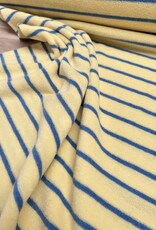 Spons met streep - Botergeel en blauw