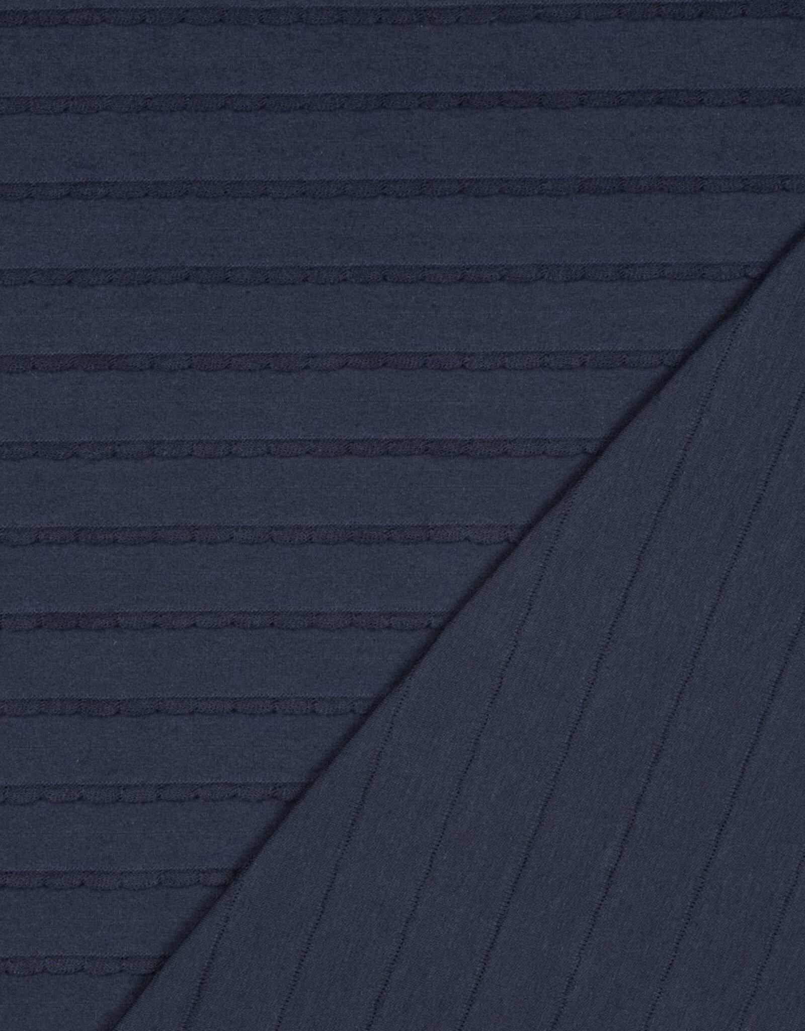 Tricot Schulpjes - Marine Blauw