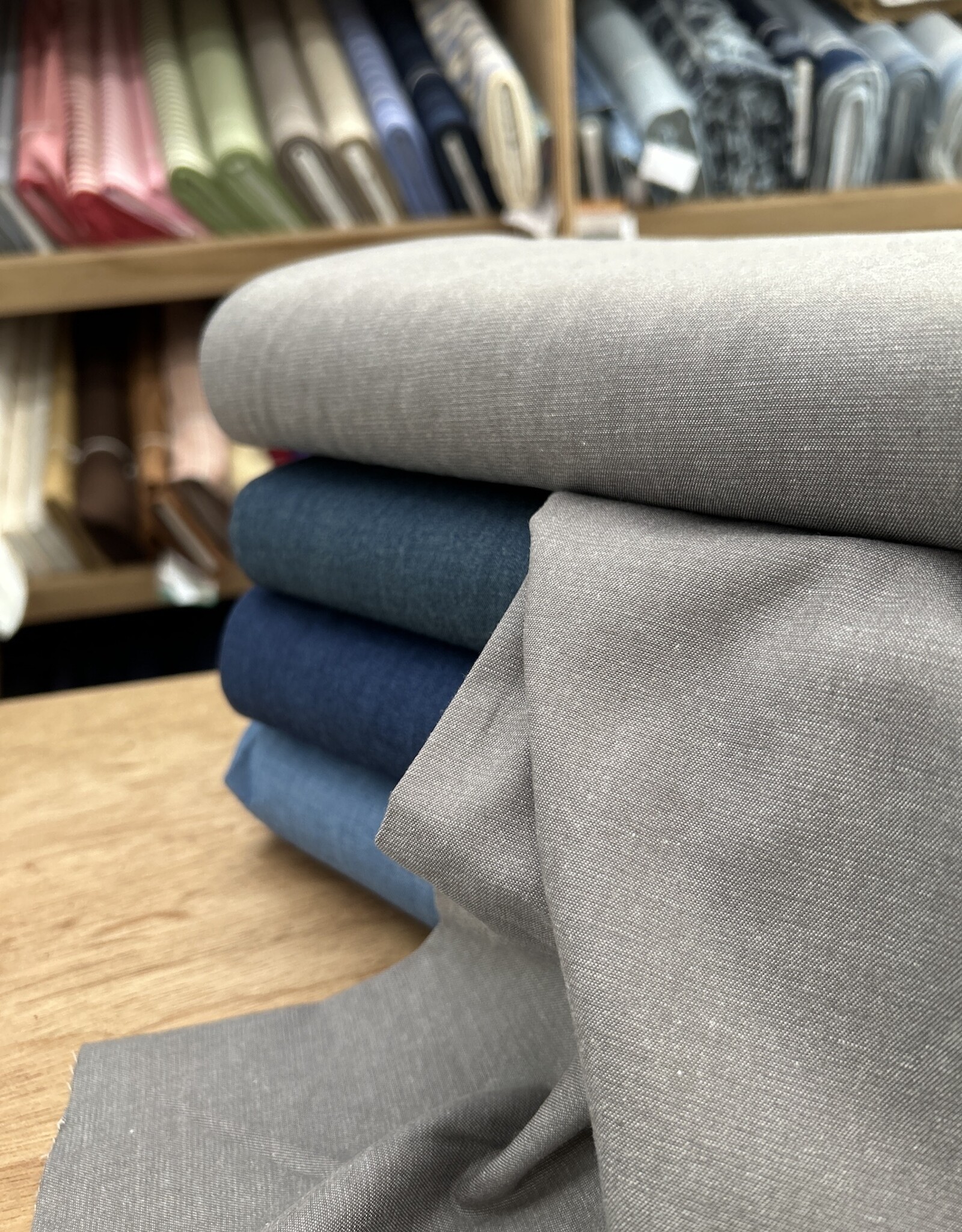 Chambray -  Grijs Melee