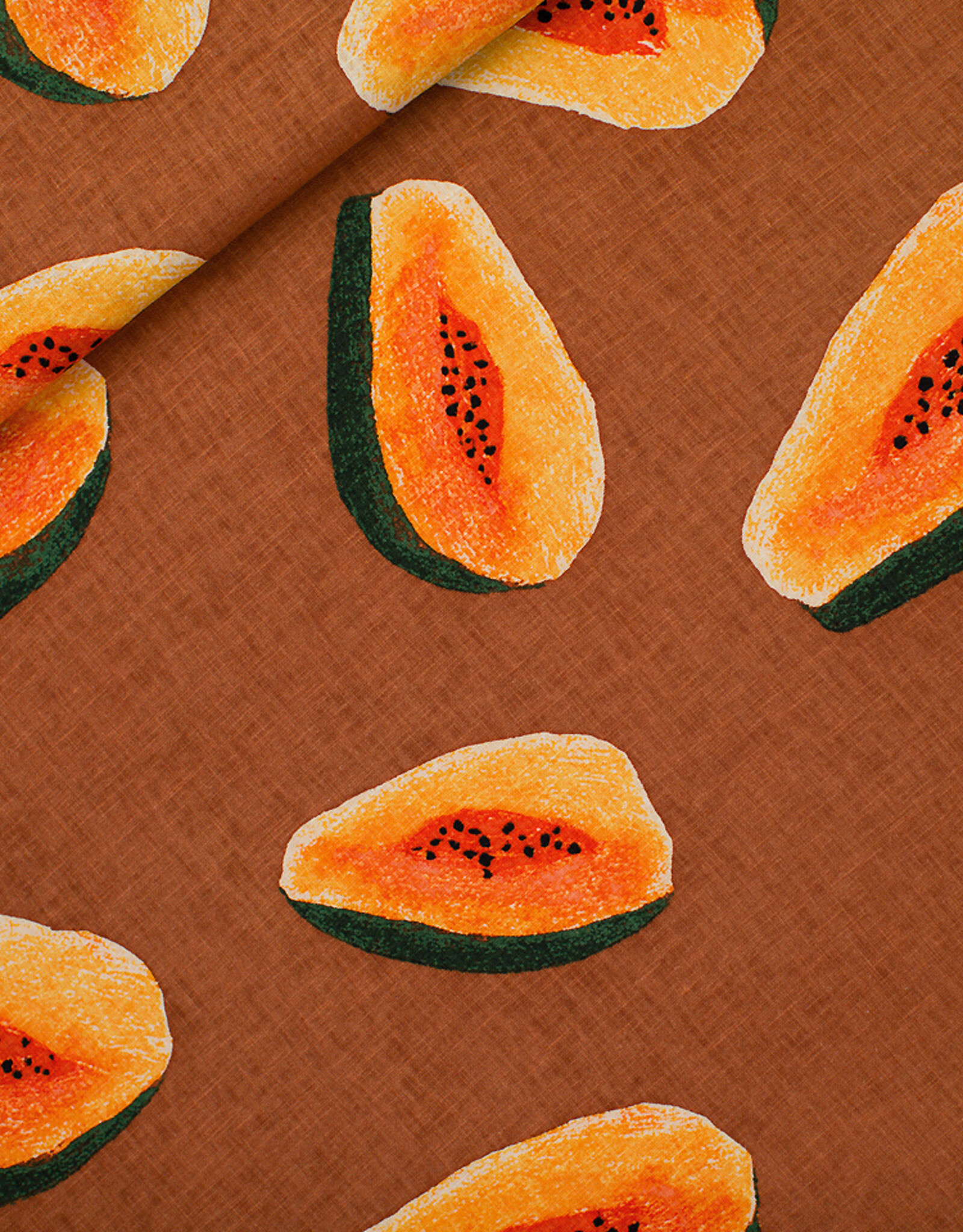 See You at Six Linen Viscose Blend - Papayas