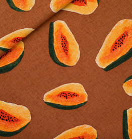 See You at Six Linen Viscose Blend - Papayas