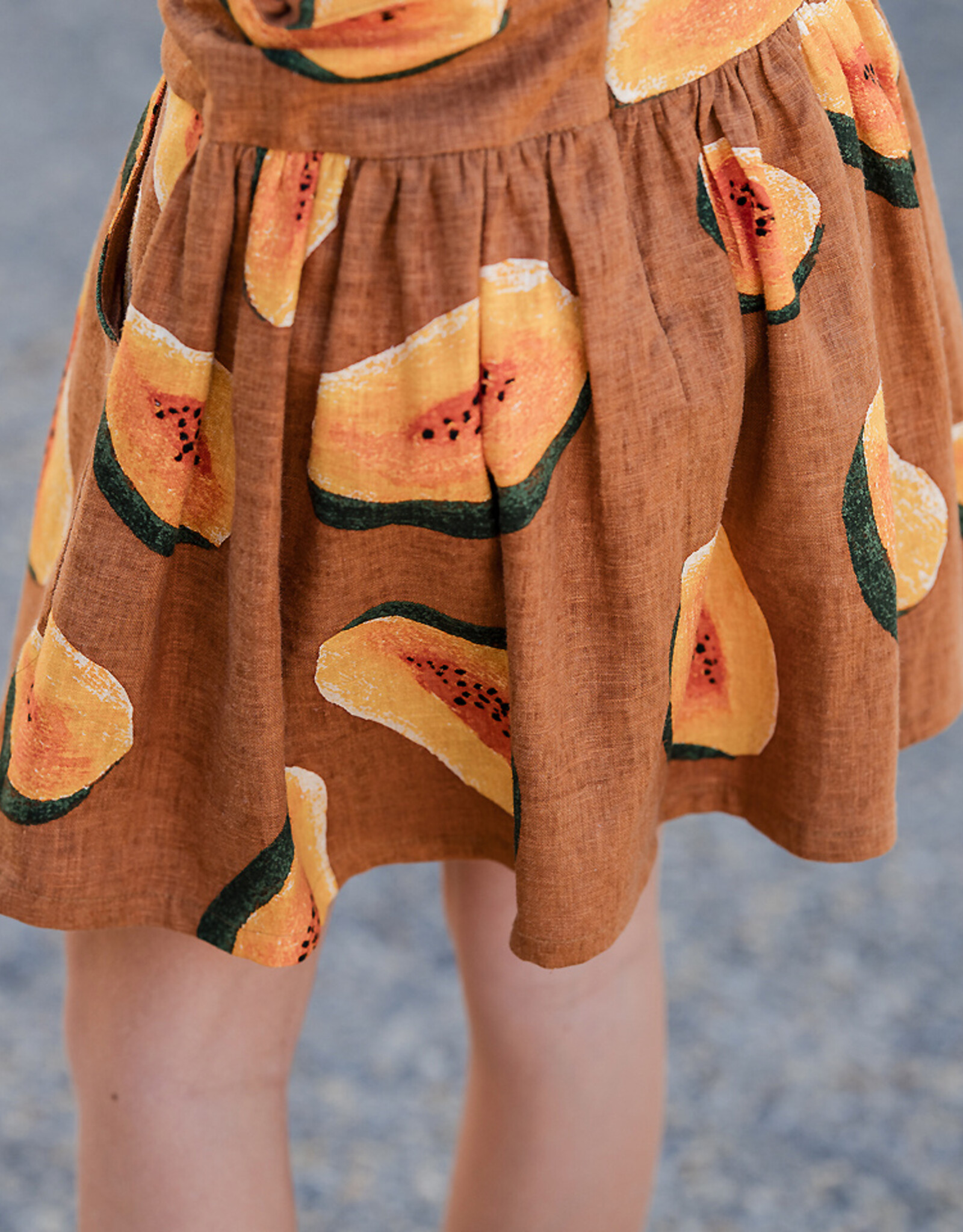 See You at Six Linen Viscose Blend - Papayas