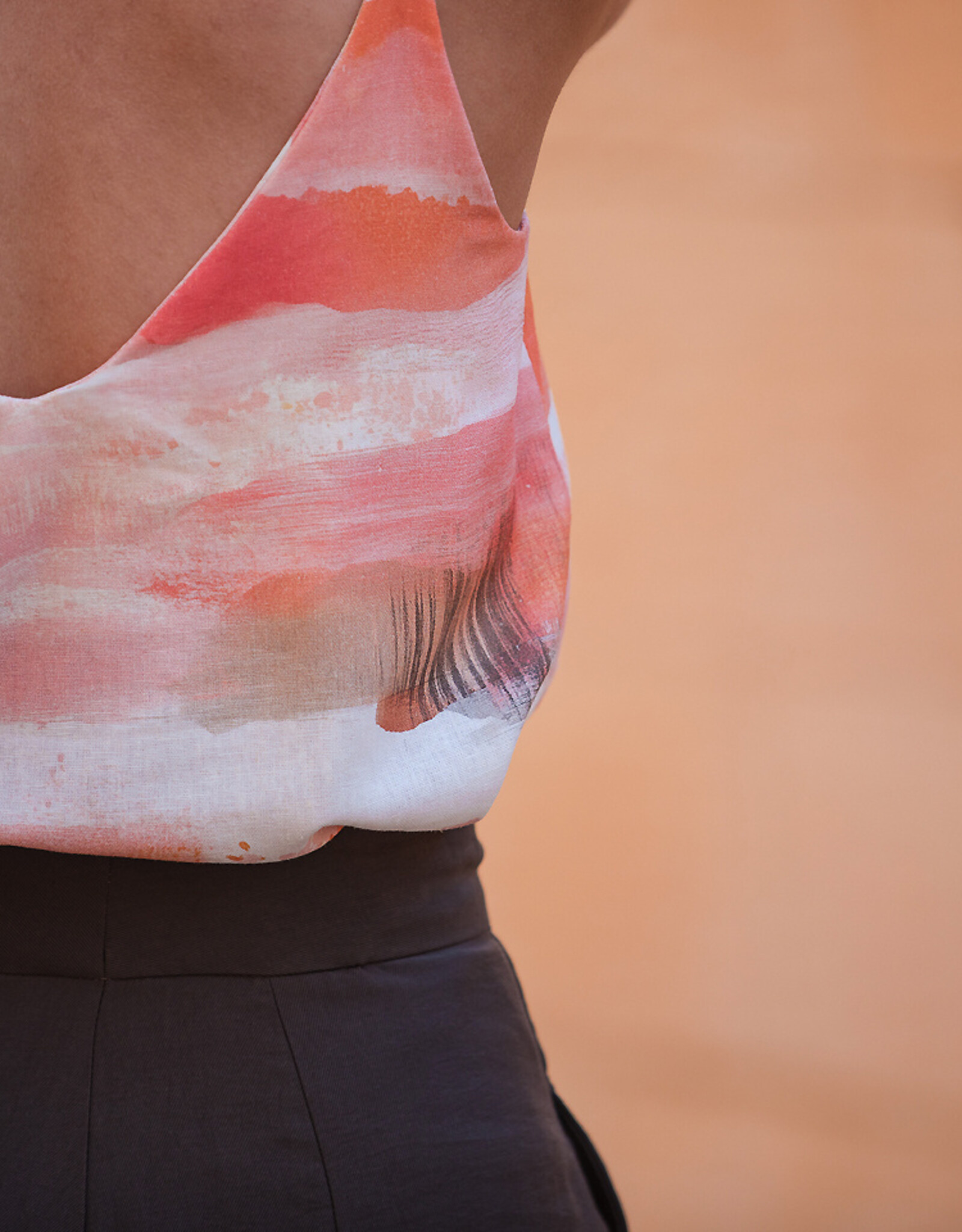 See You at Six Linen Viscose Blend - Ember Horizon