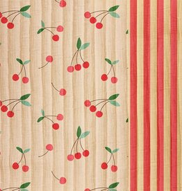 Stepper Double Gauze - Cherry & Stripes