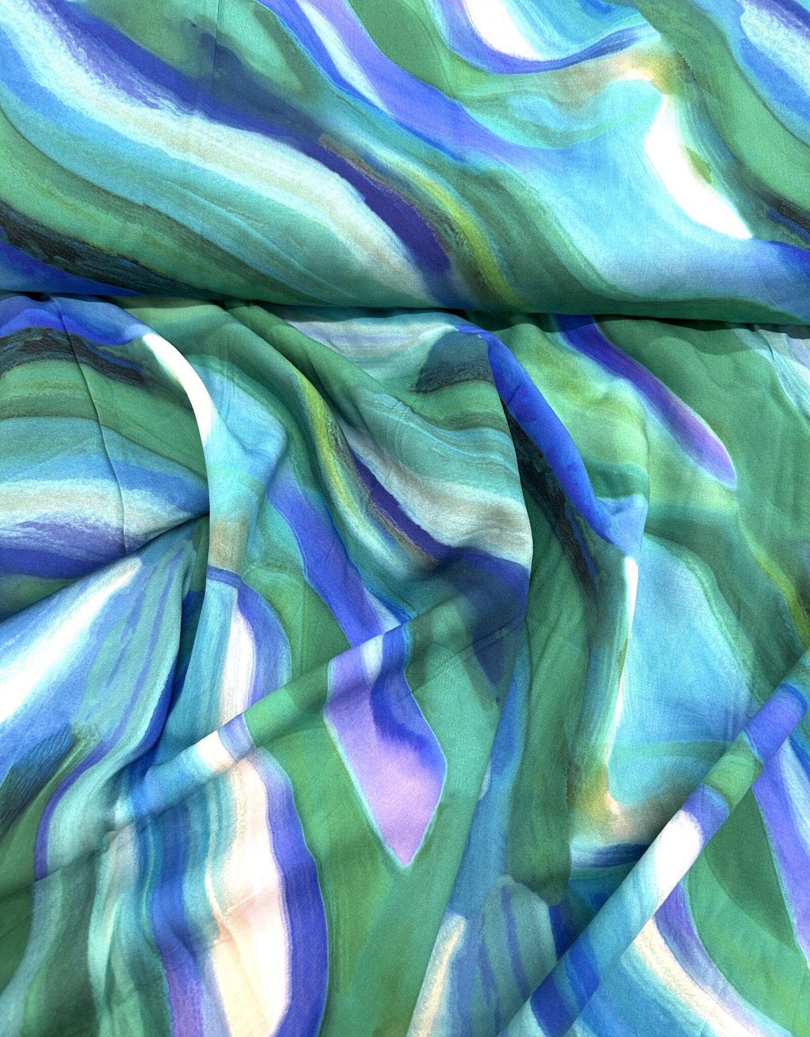 Viscose - Swirl Blauw
