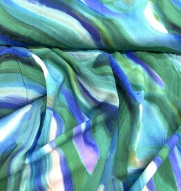 Viscose - Swirl Blauw