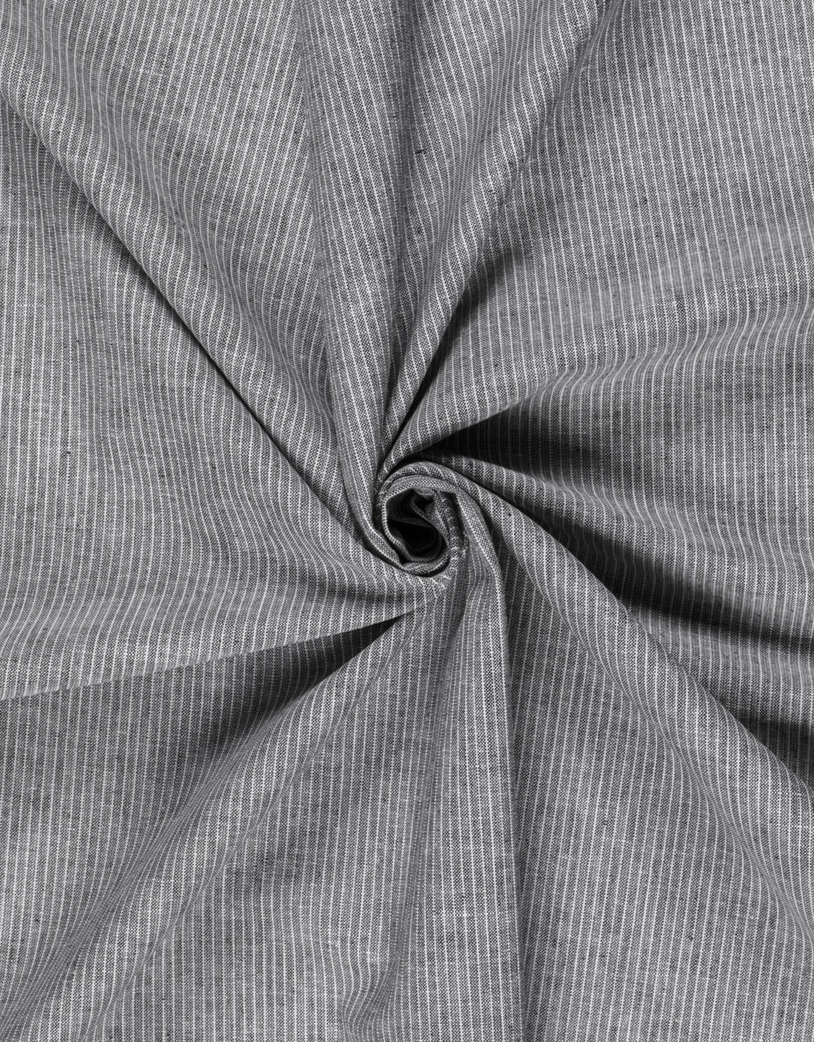 Linnen Mix - Fine Lines - Black