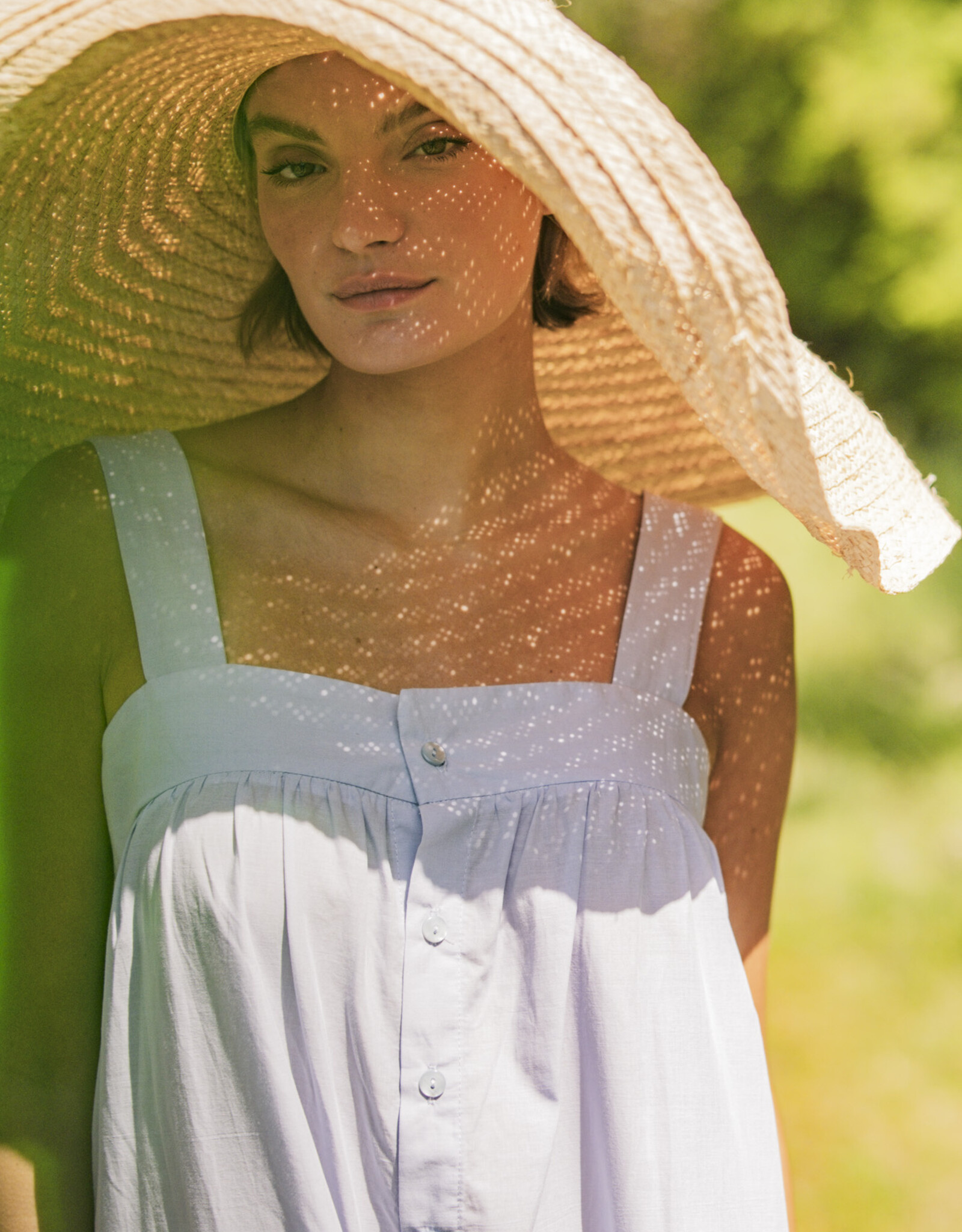 Fibre Mood Poplin Broderie - Storm