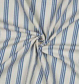 Double Gauze - Kobalt Stripes