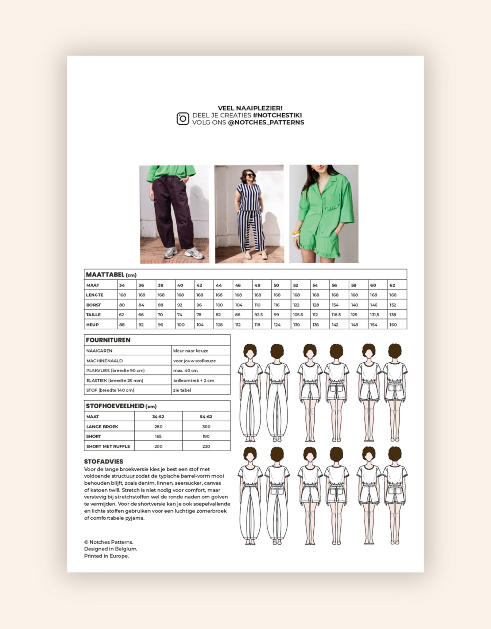 notches Patroon - TIKI broek & short