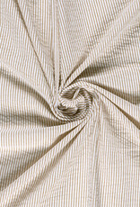 Seersucker - Streepje - Beige