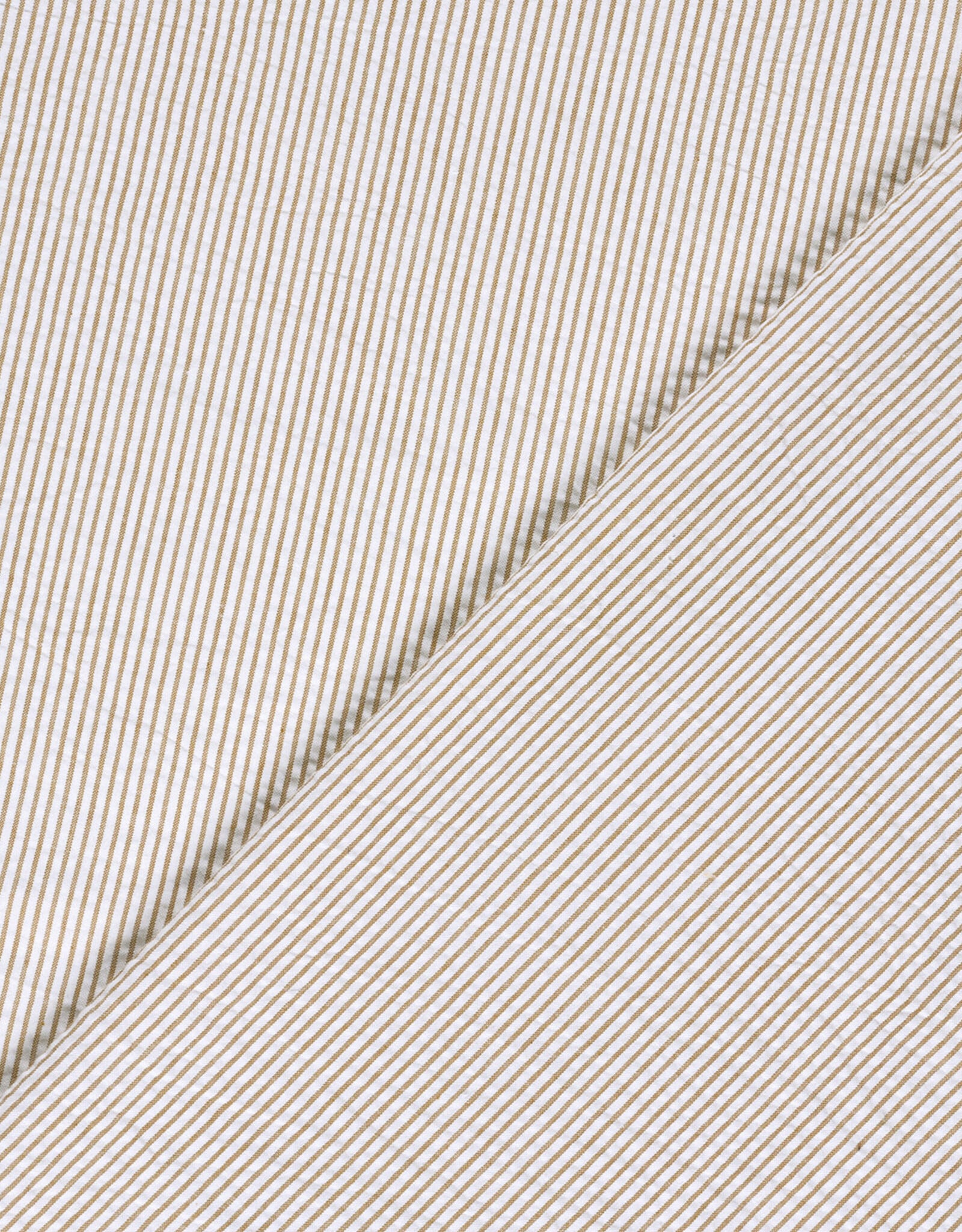 Seersucker - Streepje - Beige