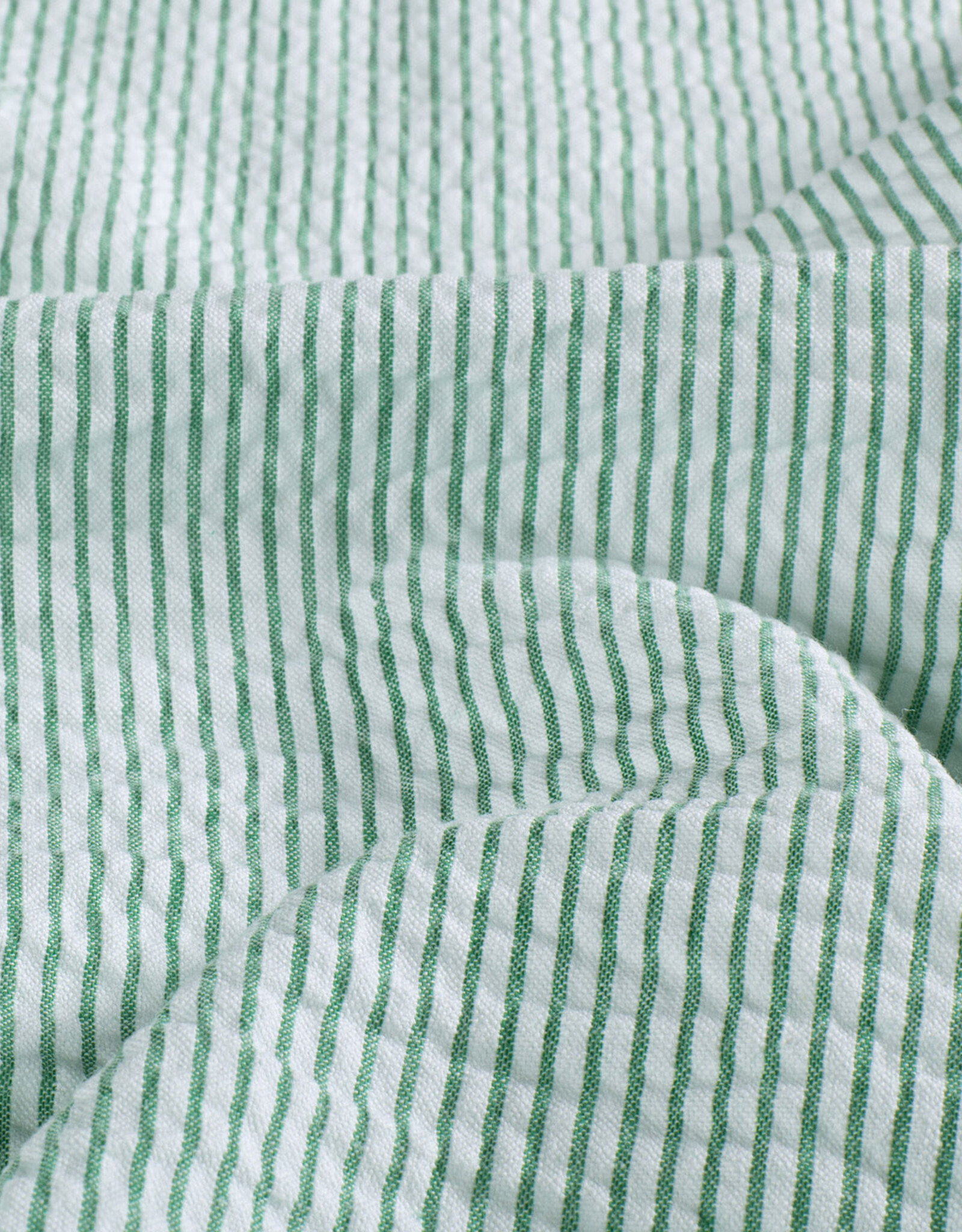 Seersucker - Streepje - Groen