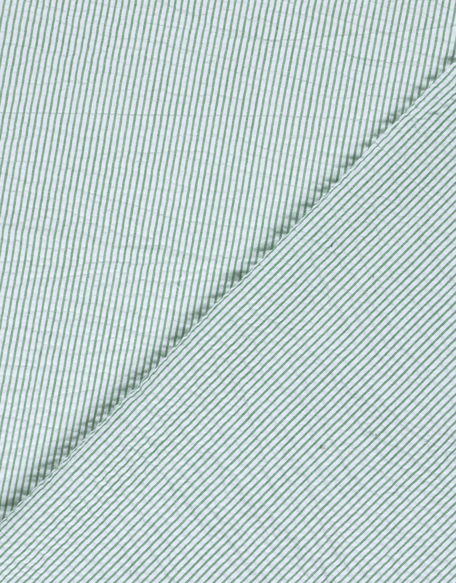 Seersucker - Streepje - Groen