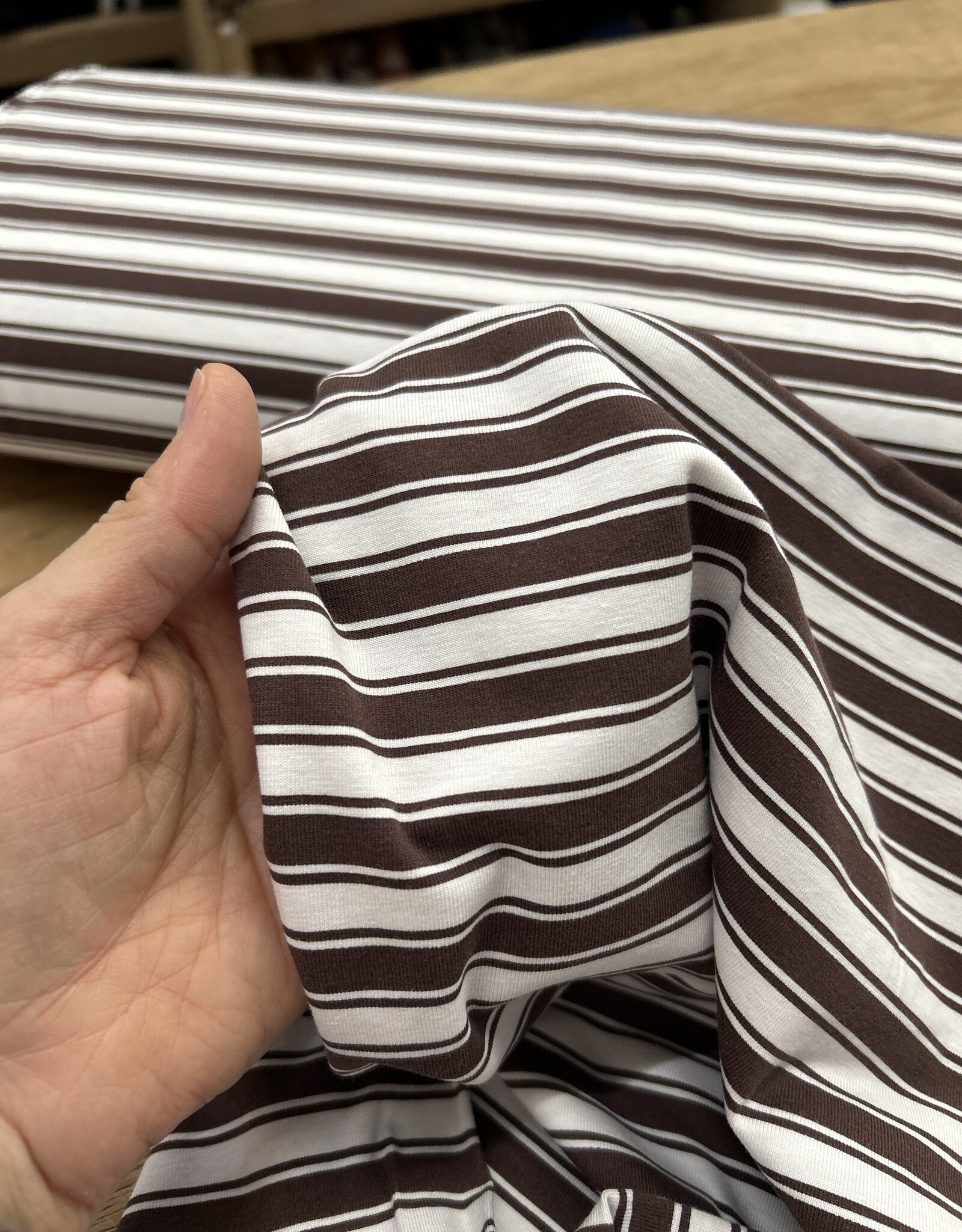 Tricot - Double Stripes - Bruin