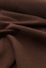 Double Gauze Broderie - Chocolat