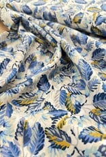 Fijne katoen - Elm Leaves - Blue