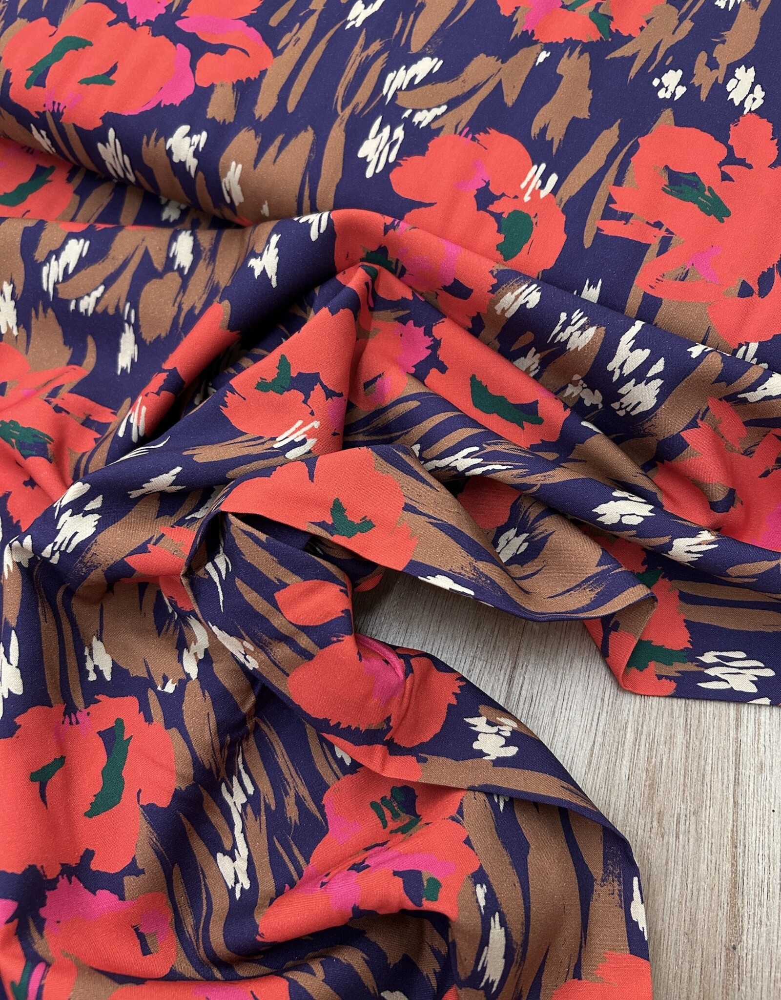 Viscose - Poppy red