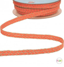 Vlecht lint - Neon Oranje