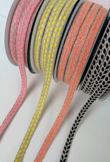 Vlecht lint - Neon Geel