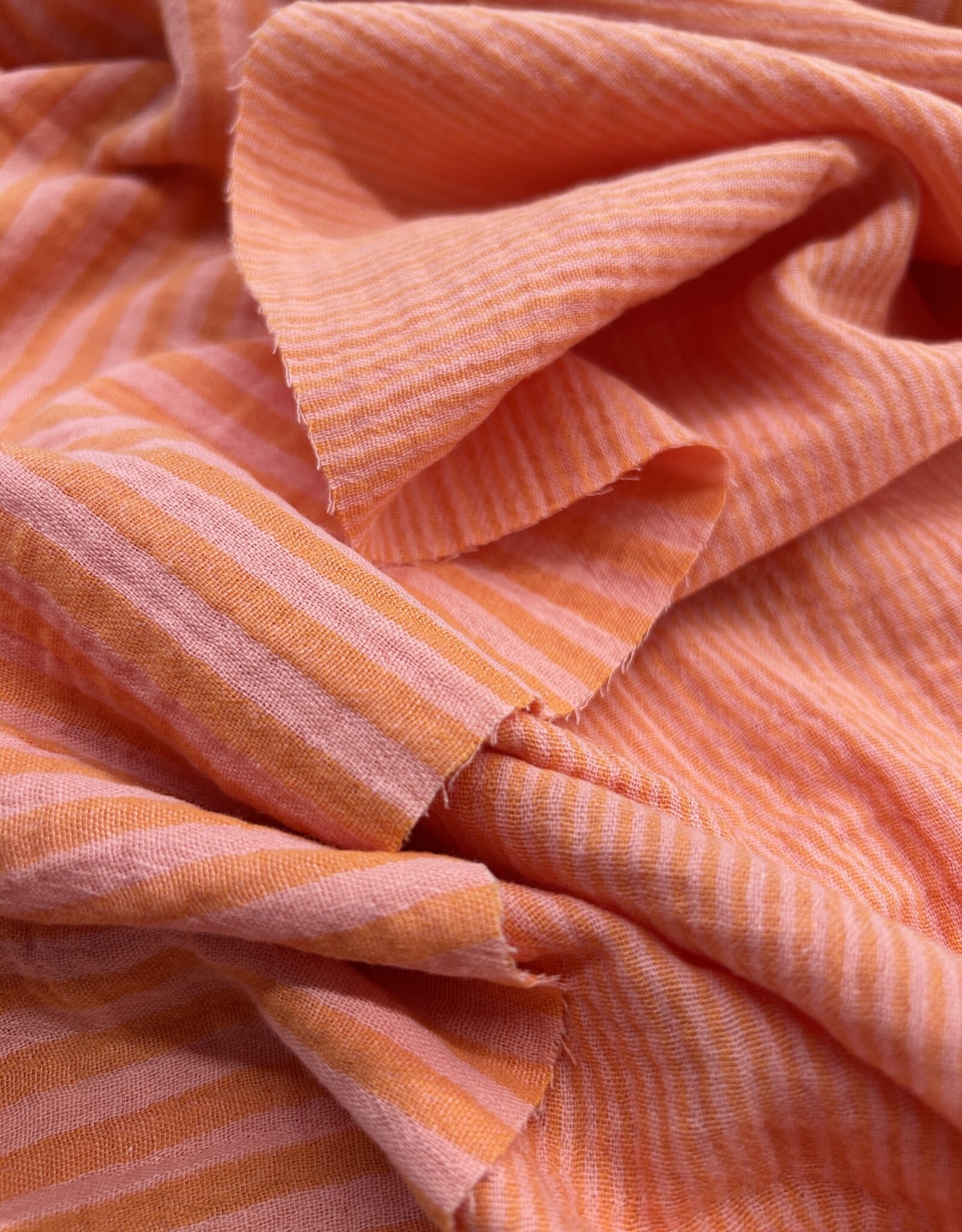 Double Gauze - Stripes 2-sided - Orange