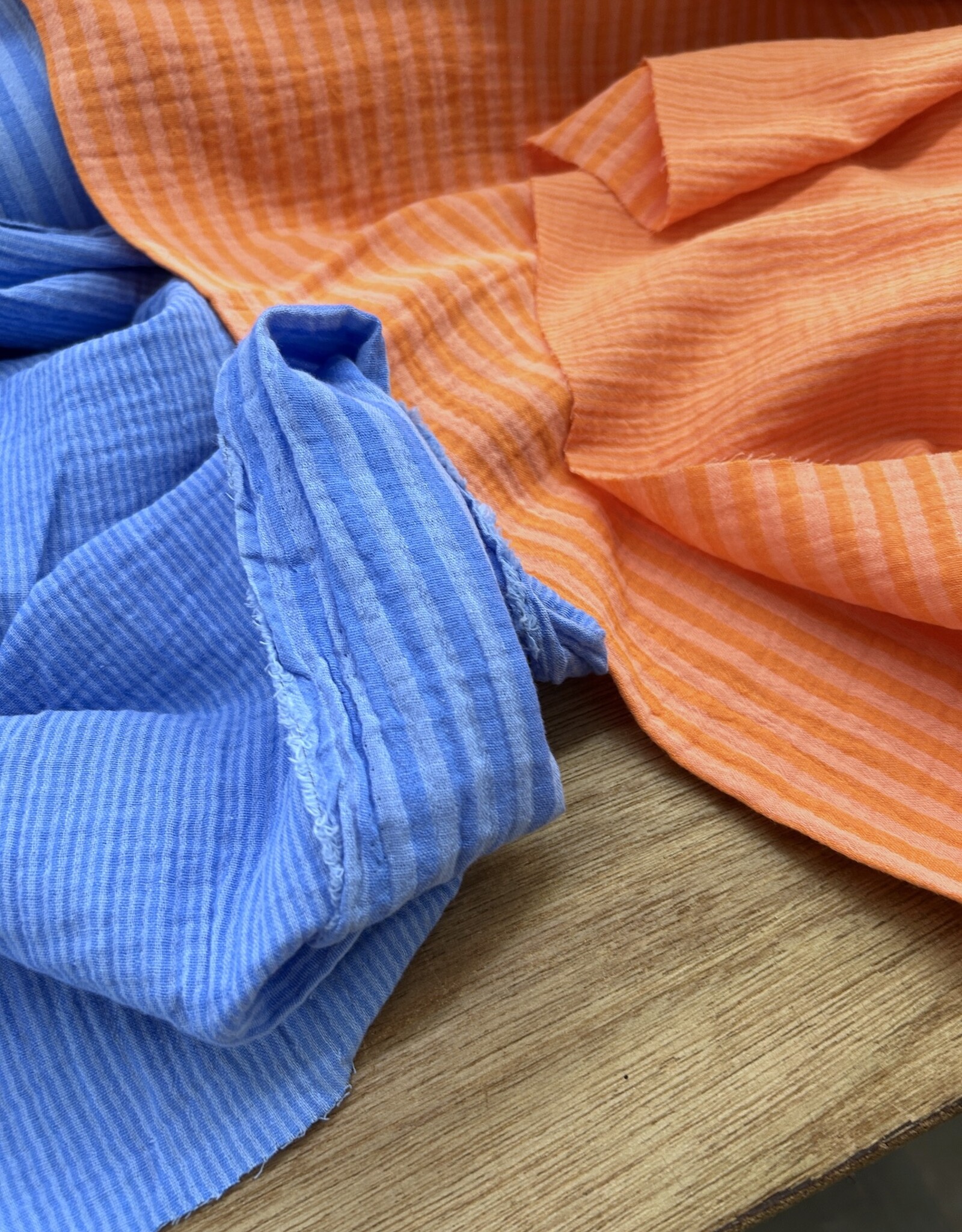 Double Gauze - Stripes 2-sided - Orange