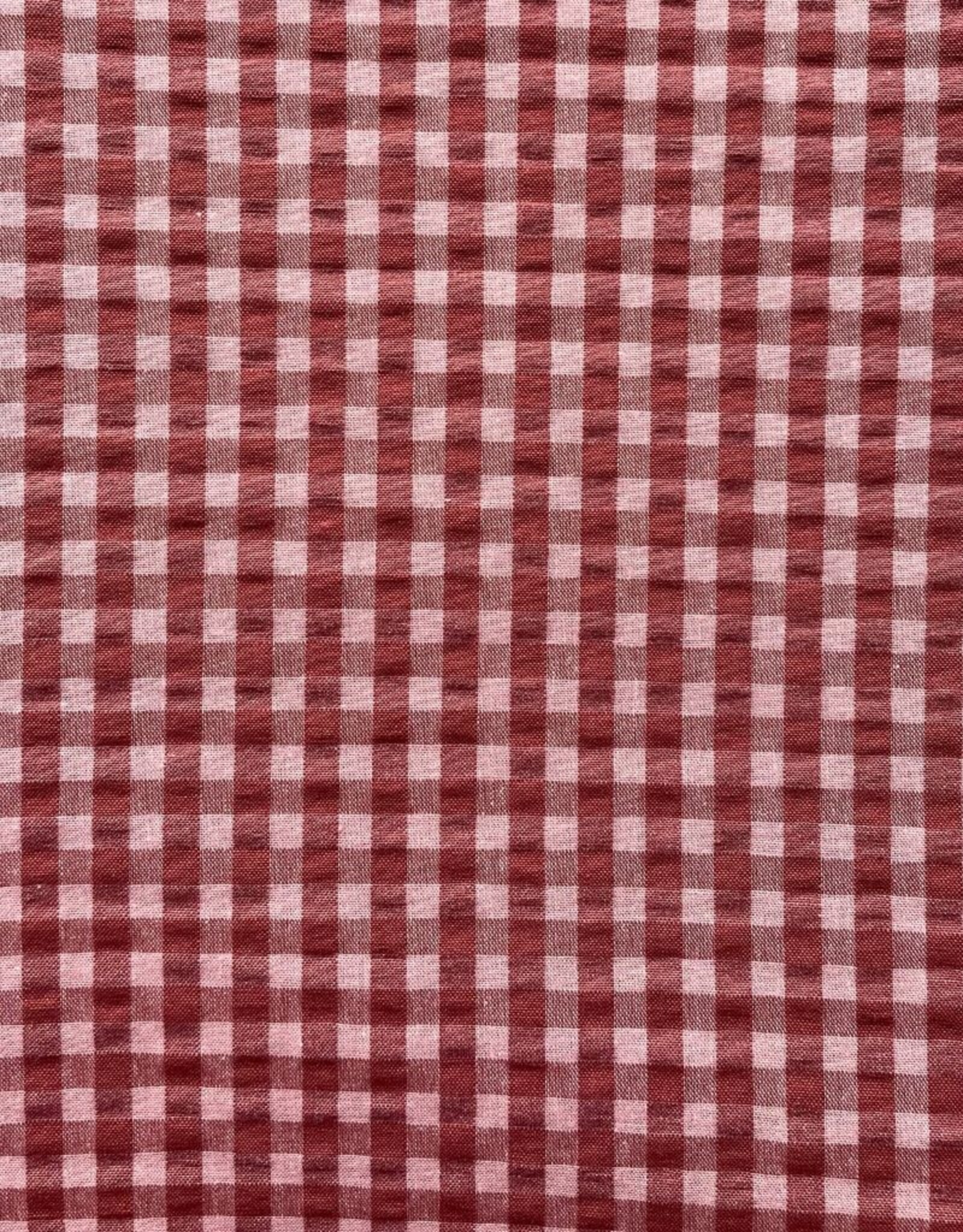 Seersucker - Vichy - Bordeaux