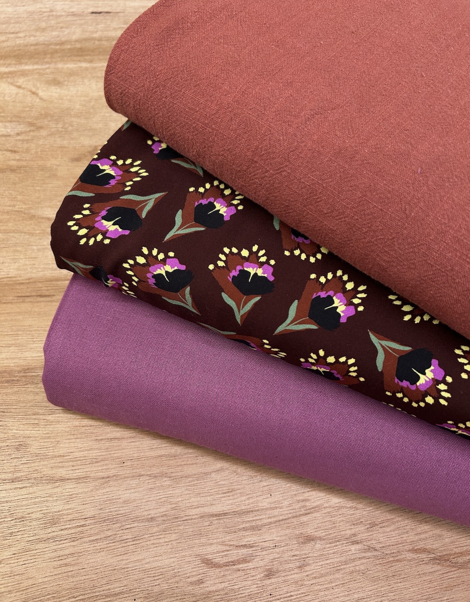 Viscose - Viola Flowers