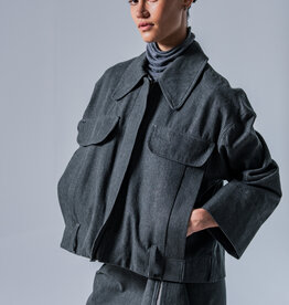 Fibre Mood Washed Heavy Denim - Dark Grey - Nori & Yuna