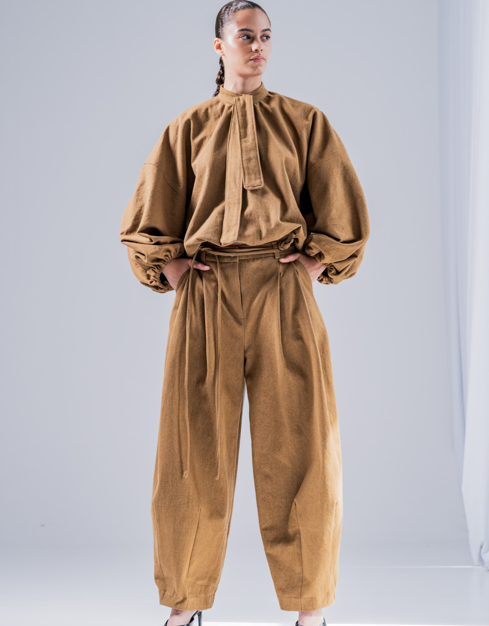 Fibre Mood Washed Heavy Denim - Camel - Kiva & Elva