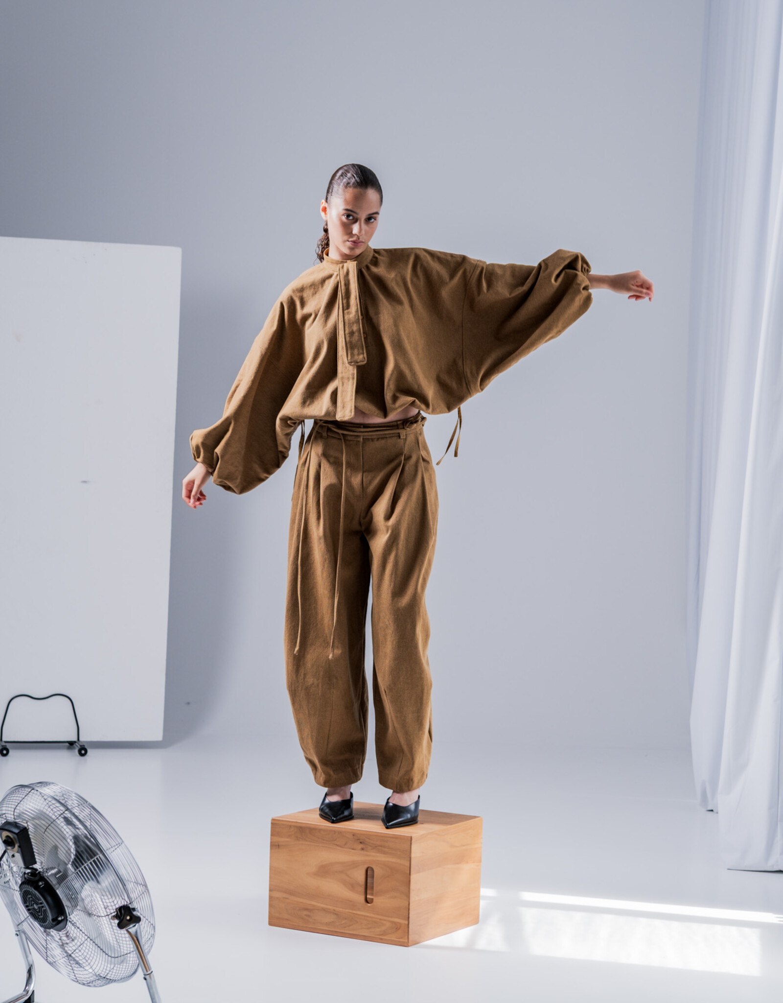 Fibre Mood Washed Heavy Denim - Camel - Kiva & Elva