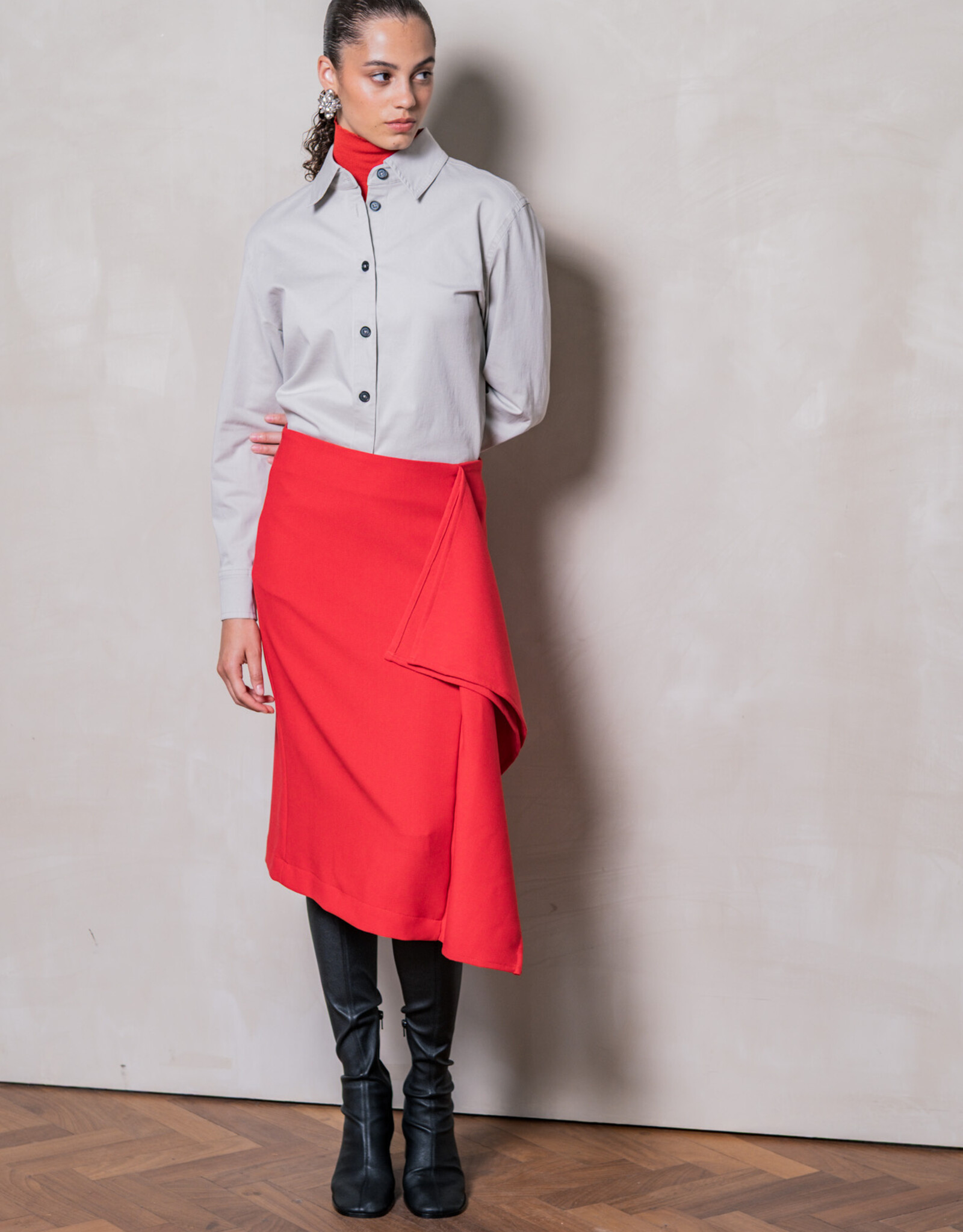 Fibre Mood Vicose Crepe - Red - Yuna