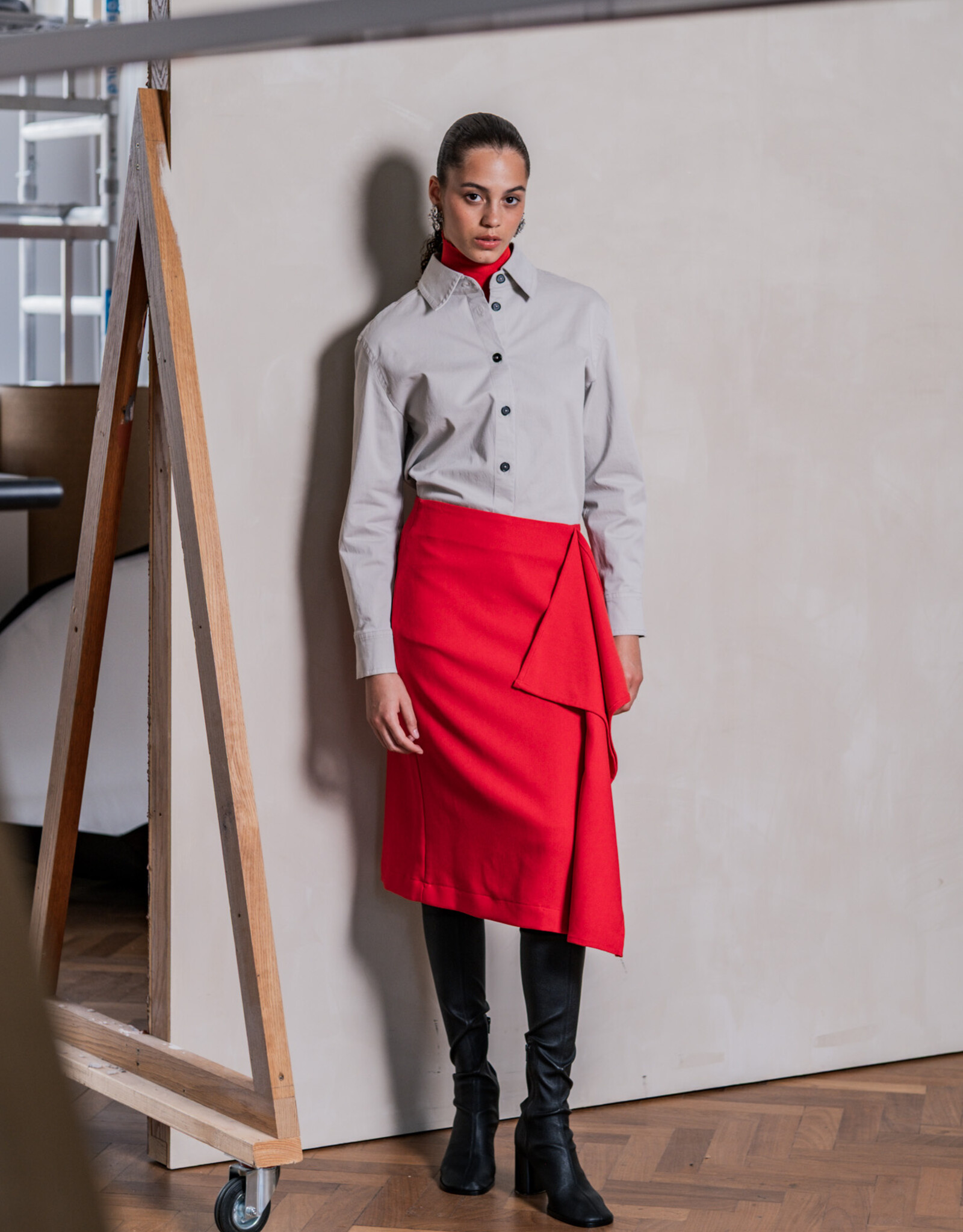 Fibre Mood Vicose Crepe - Red - Yuna