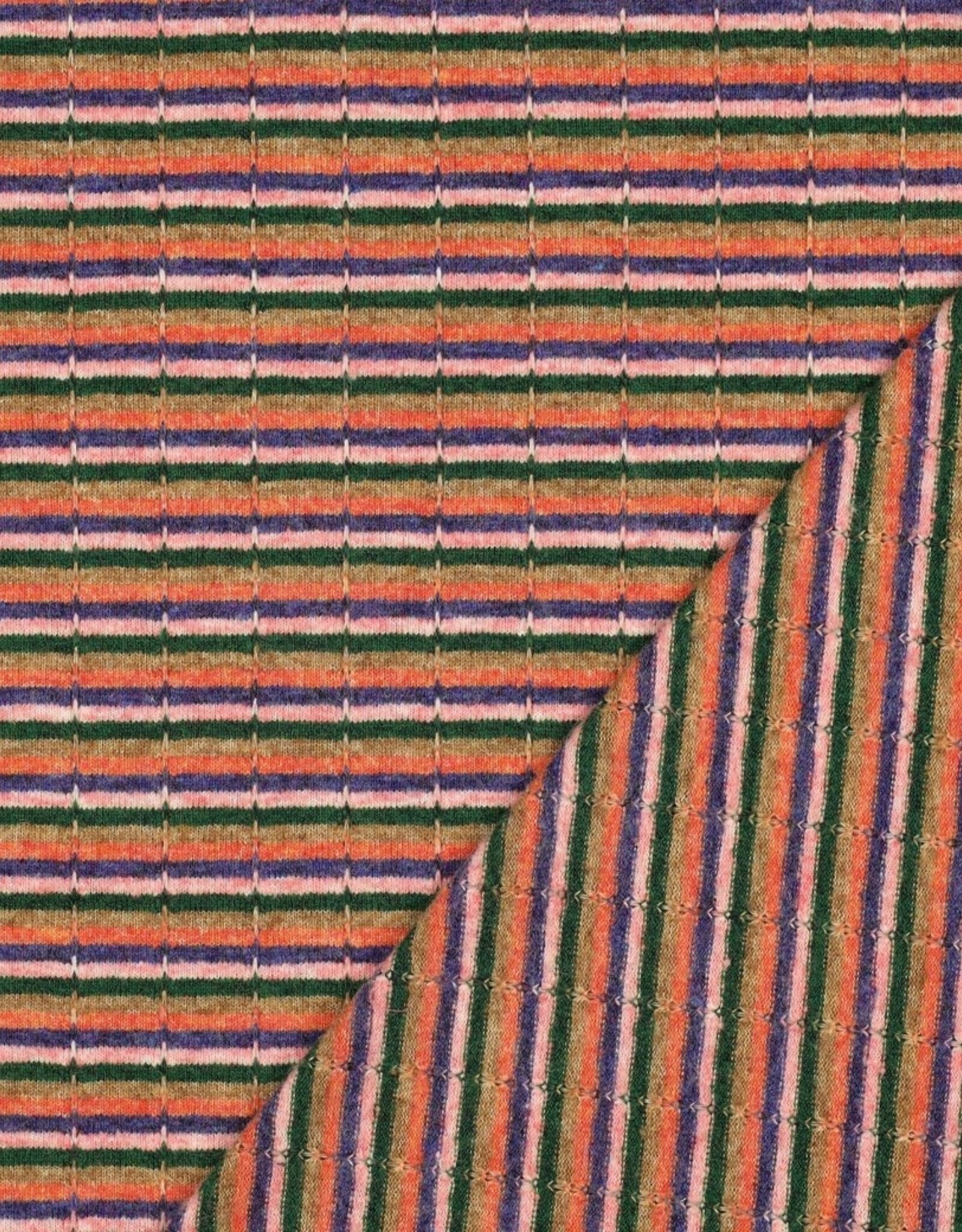Comme ça Soft jaquard Knit - Multicolor stripes