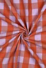 Yarn Dyed Cotton Checks - Orange