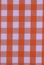 Yarn Dyed Cotton Checks - Orange