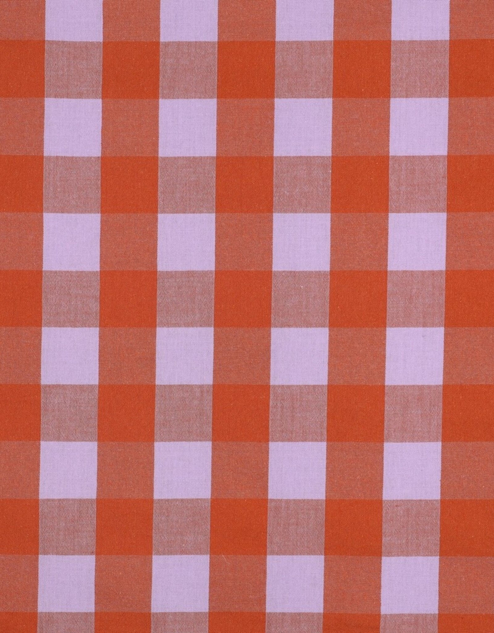 Yarn Dyed Cotton Checks - Orange