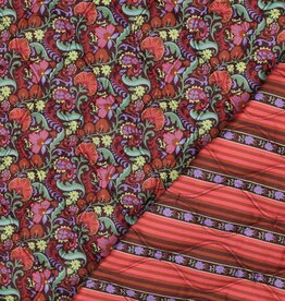 Stepper Katoen - Flowers & Stripes Brown