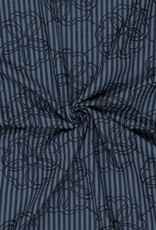 Seersucker Broderie - Blue Stripes